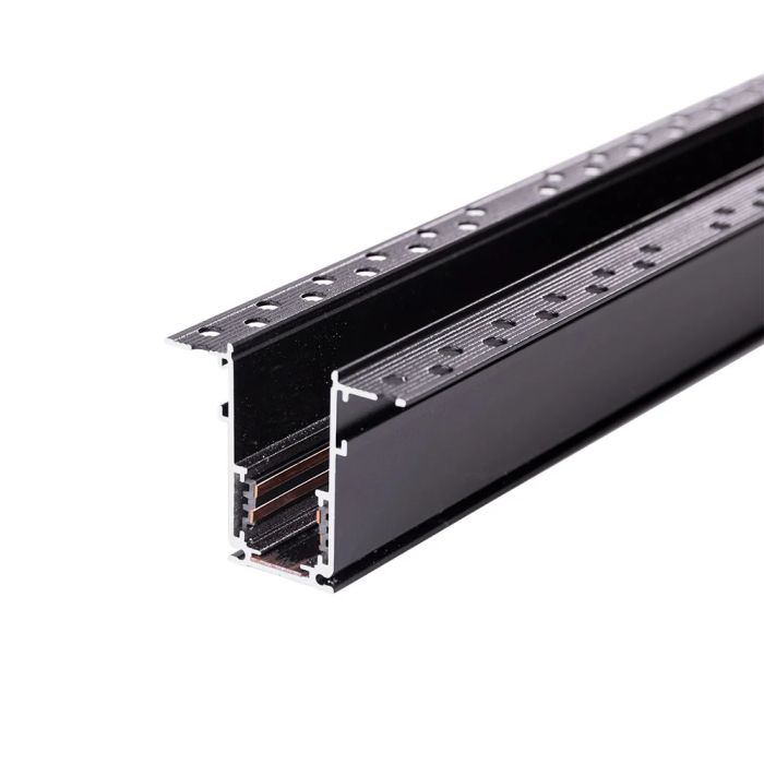 Carril Magnético Empotrado 20mm Negro 1M 0 Carril Magnético Empotrado 20mm Negro 1M 0