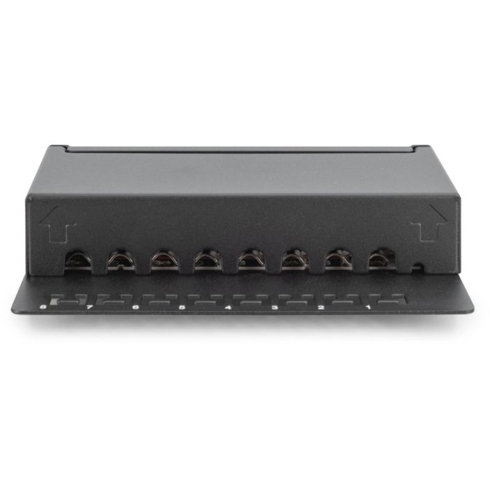 DIGITUS Patchpanel 1HE 8-Port Cat6 geschirmt schwarz 3 DIGITUS Patchpanel 1HE 8-Port Cat6 geschirmt schwarz 3
