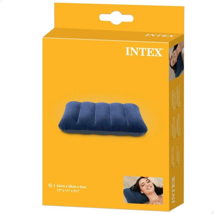 Oreiller Intex Downy Pillow Gonflable Bleu 43 x 9 x 28 cm (24 Unités) 1