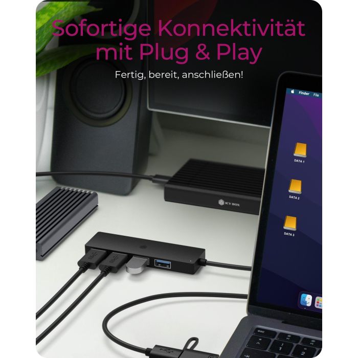 ICY BOX IB-HUB1424-C3 USB-C/USB 3.2 HUB 4xUSB 3.2 6