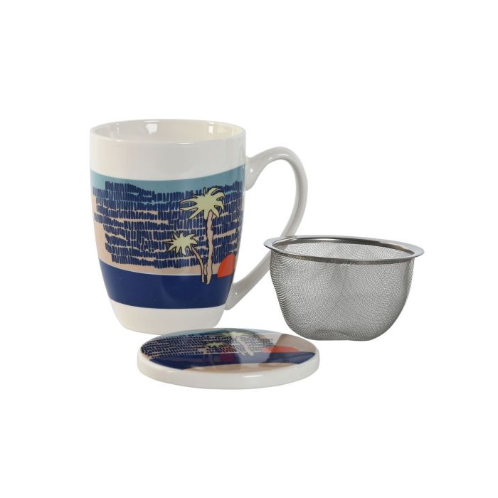 Tasse avec filtre pour infusions Home ESPRIT Bleu Vert Acier inoxydable Porcelaine Tropical 380 ml (3 Unités) 2 Tasse avec filtre pour infusions Home ESPRIT Bleu Vert Acier inoxydable Porcelaine Tropical 380 ml (3 Unités) 2