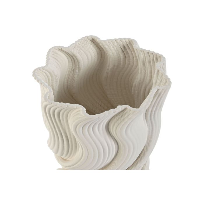Vase Home ESPRIT Blanc Grès Moderne 16 x 16 x 26 cm 2