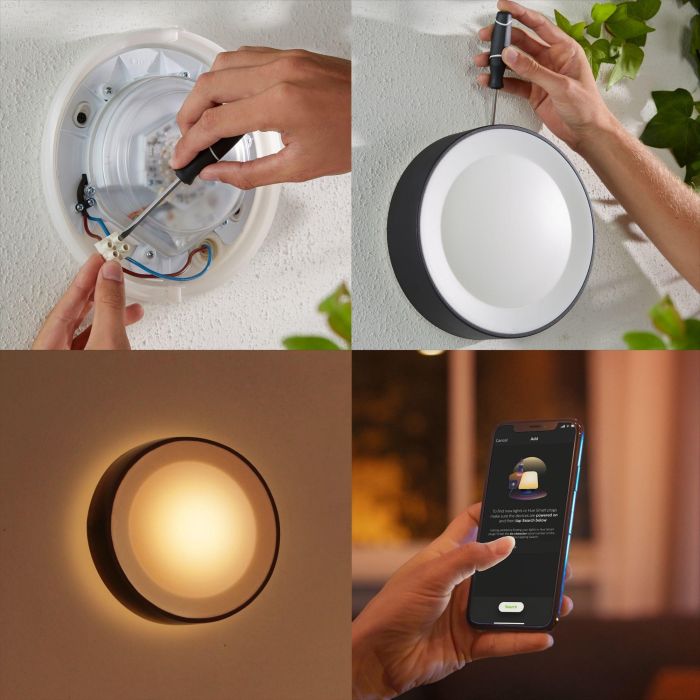 Philips Hue White & Col. Amb. Daylo Wandleu. schwarz 1050lm 7