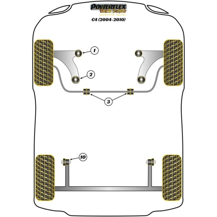 Silentblock Powerflex PFF50-603-22.5BLK Delantera 2 Pièces 2