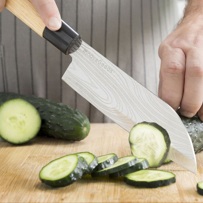 Ensemble de Couteaux avec Étui de Transport Professionnel Damas·Q InnovaGoods 6