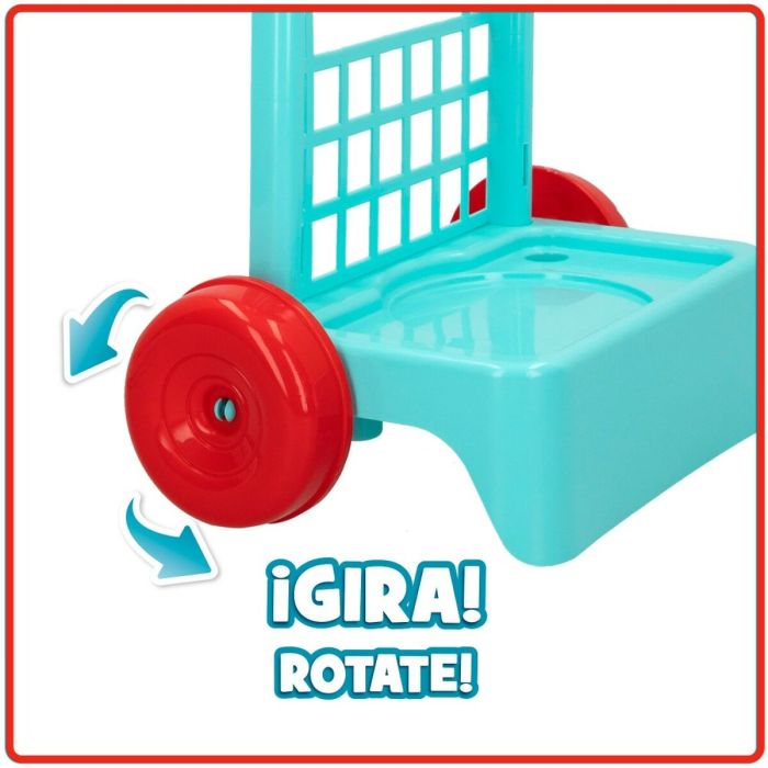 Chariot de nettoyage avec accessoires Colorbaby jouet 5 Pièces 30,5 x 55,5 x 19,5 cm (12 Unités) 4