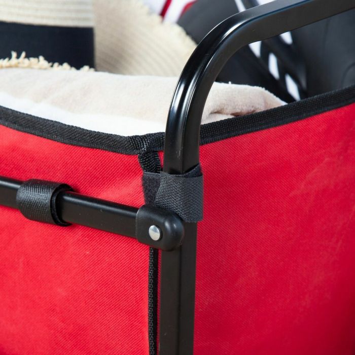 Chariot Multi-usages Aktive Rouge Polyester Acier 65 x 94 x 40 cm Pliable Plage 1 Chariot Multi-usages Aktive Rouge Polyester Acier 65 x 94 x 40 cm Pliable Plage 1