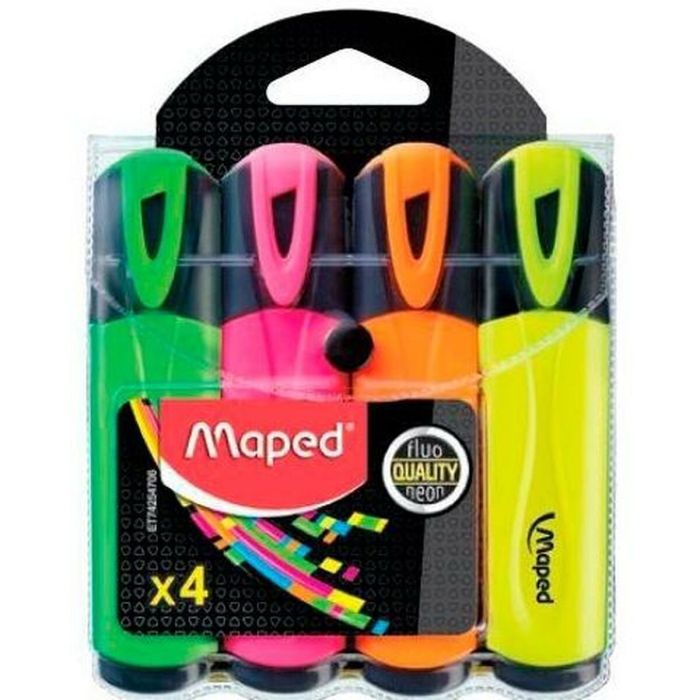 Ensemble de Marqueurs Fluorescents Maped Fluor Quality Neon Multicouleur (3 Unités) 1 Ensemble de Marqueurs Fluorescents Maped Fluor Quality Neon Multicouleur (3 Unités) 1
