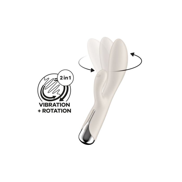 Vibration de Stimulation Double Satisfyer Spinning Rabbit 1 Blanc 5 Vibration de Stimulation Double Satisfyer Spinning Rabbit 1 Blanc 5
