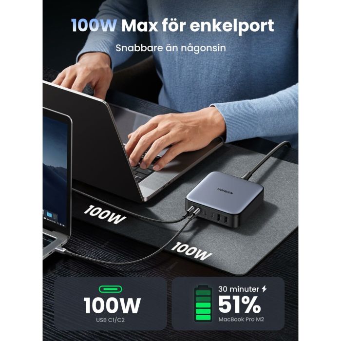 Câble USB vers Lightning Ugreen 40914 Noir Gris 2 m 7