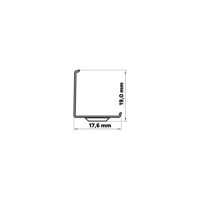 KIMERA Profilé Aluminium ARRE Anodisé Argent avec Diffuseur Opal, Bouchons et Clips de Fixation 2,02M 3