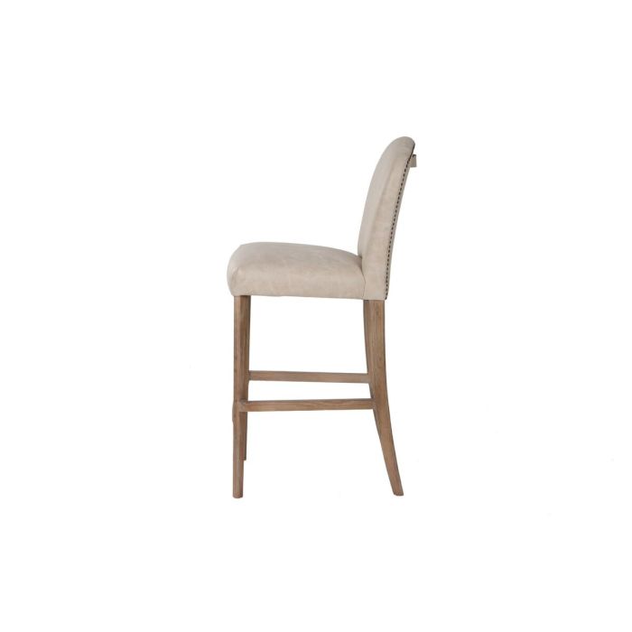 Tabouret Home ESPRIT Blanc Cuir 3 Tabouret Home ESPRIT Blanc Cuir 3