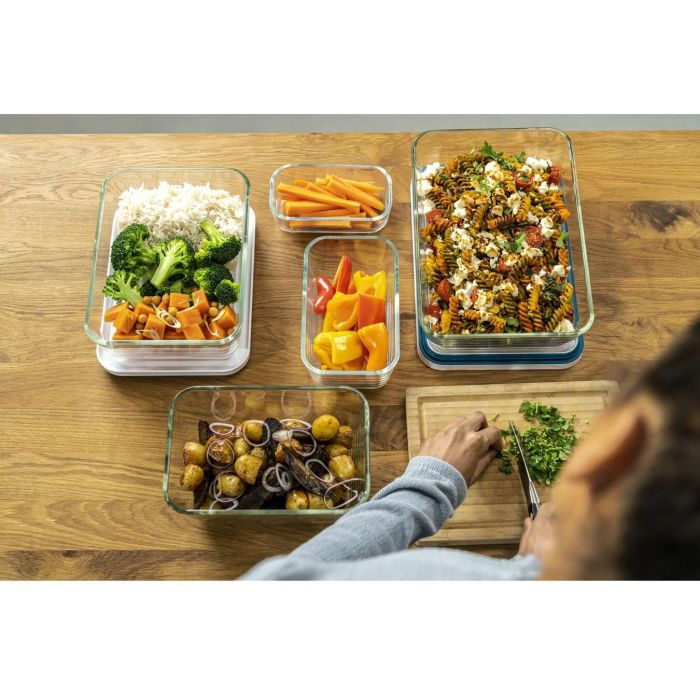 Zwilling 36815-014-0 - Machine de mise sous vide pour aliments avec conteneurs en verre, pompe USB, étanchéité sous vide, bleu, sans BPA