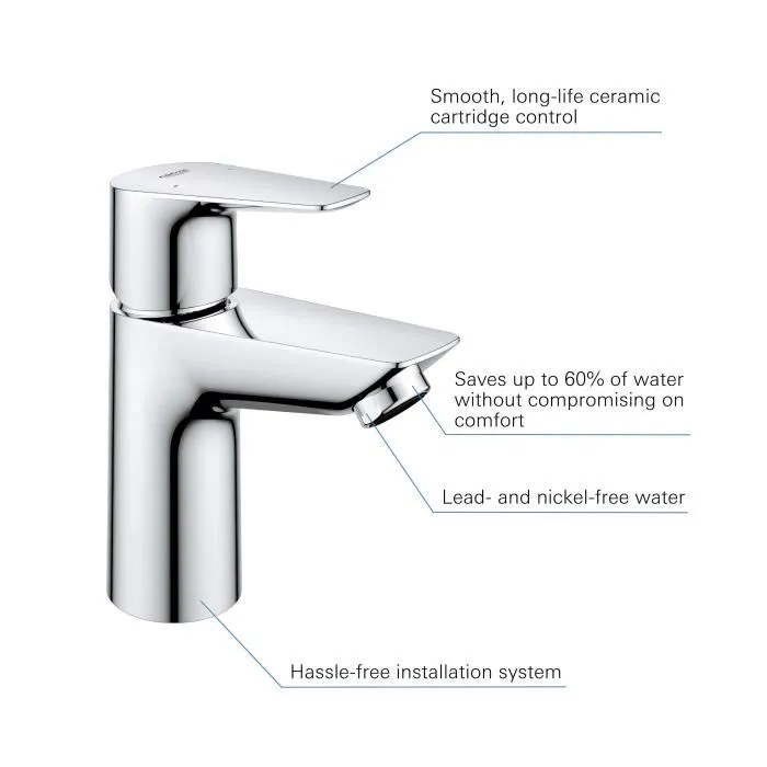 Grohe Robinet de bain Start Edge 23898001 Taille S sans vidage Chrome 4
