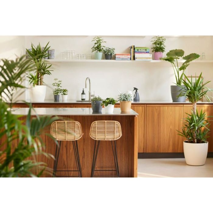 Set de pots Elho Gris Plastique Rond 2 Pièces 4 Set de pots Elho Gris Plastique Rond 2 Pièces 4