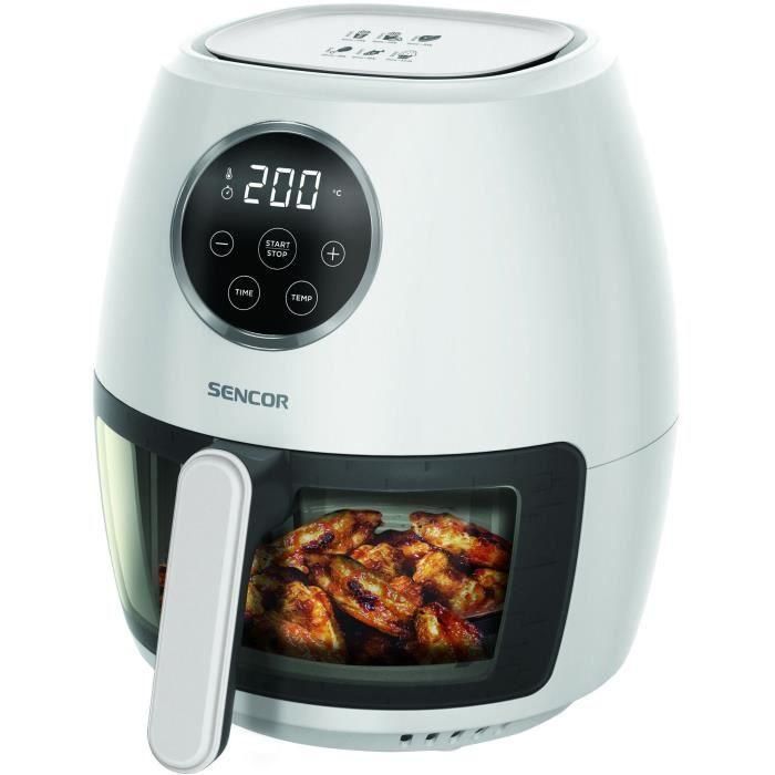 SENCOR SFR 5340WH Friteuse sans huile Airfryer - 3.5 L, 1300 W, Blanc, Cuisson saine, Ecran tactile LED, Panier antiadhésif