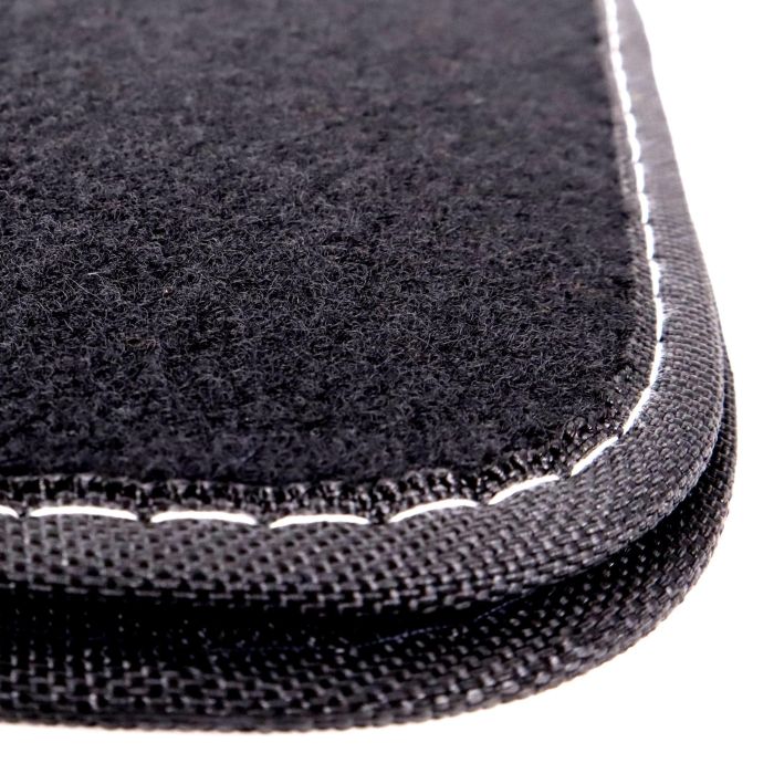 Momo MOMLCM015BW Ensemble 4 Pièces Tapis Universels Noir-Blanc 65x43cm/29x40cm 1