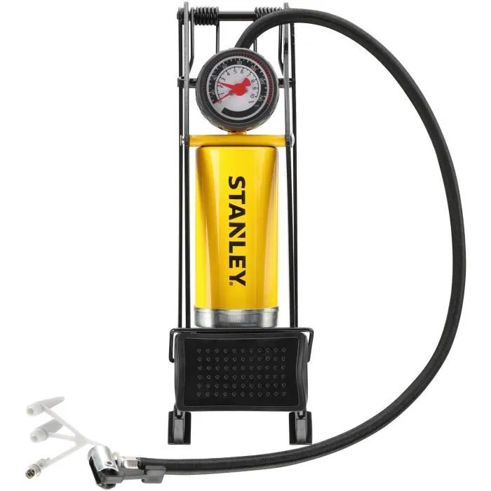 Stanley Pompe à pied STHT80894-1 Pression maximale : 100 psi / 6,9 bars pour voitures, vélos, ballons 1