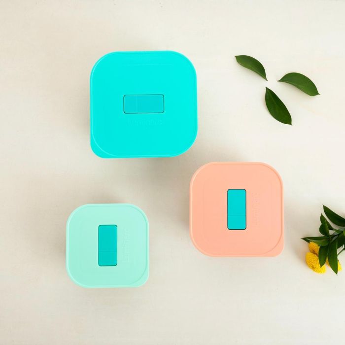 Recipiente Hermético Vidrio Joy Luminarc 16x16x7,4 cm - 80 cL 3 Recipiente Hermético Vidrio Joy Luminarc 16x16x7,4 cm - 80 cL 3