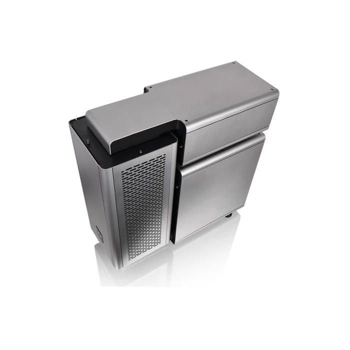 Thermaltake Level 20 TG Tour PC Gaming Ultra Tower avec Panneaux en Verre Trempé, Éclairage RGB, 3 Ventilateurs 140 mm, Compatible ATX/EATX, Noir/Gris/Aluminium