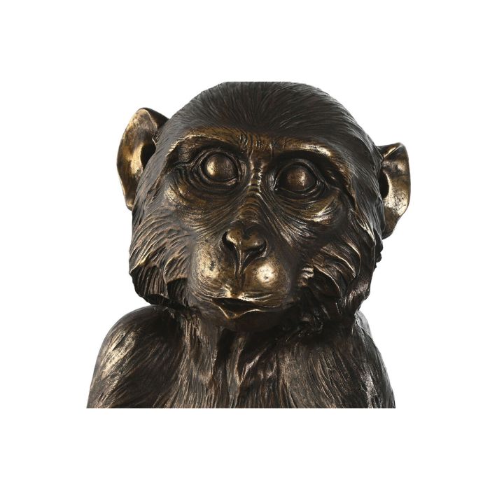 Figurine Décorative Home ESPRIT Doré Brun foncé Singe 40 x 37 x 50 cm 3