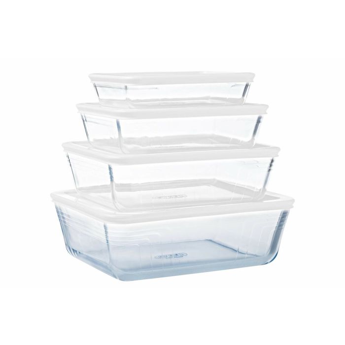 Récipient de Conservation des Aliments Pyrex Blanc Transparent Rectangulaire 1,5 L 11