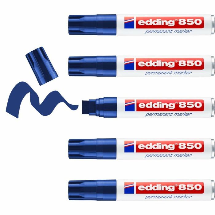 Marqueur permanent Edding 850 Bleu (5 Unités) 3