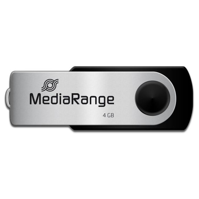 STICK 4GB MEDIARANGE MR907 B - Schwarz - Silber 2