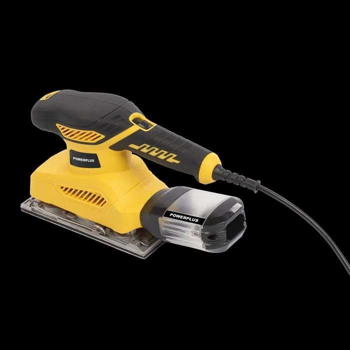 Powerplus POWX04010 Ponceuse vibrante électrique 260 W 24000 coups/min, plateau 187 x 90 mm, double système de fixation, bac de récupération de poussière Powerplus POWX04010 Ponceuse vibrante électrique 260 W 24000 coups/min, plateau 187 x 90 mm, double système de fixation, bac de récupération de poussière