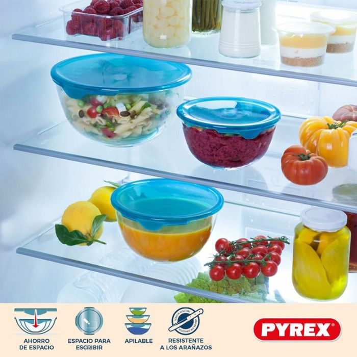 Ensemble de Boîtes à Lunch Pyrex Transparent Turquoise 5 Pièces 6
