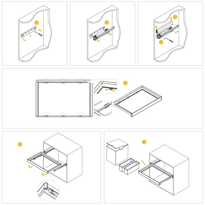 Emuca Kit 2 plateaus auxiliaires, 1 panier et rack ajustable Quartz pour armoires, glissières extension totale et à fermeture douce, Module 80cm, Finition Titane 12
