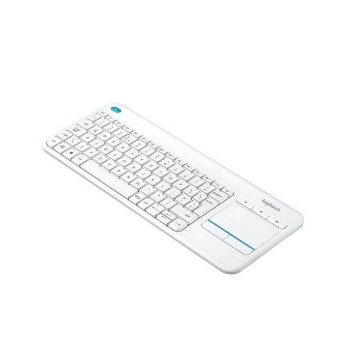 Clavier Logitech K400+ Blanc Espagnol Qwerty QWERTY