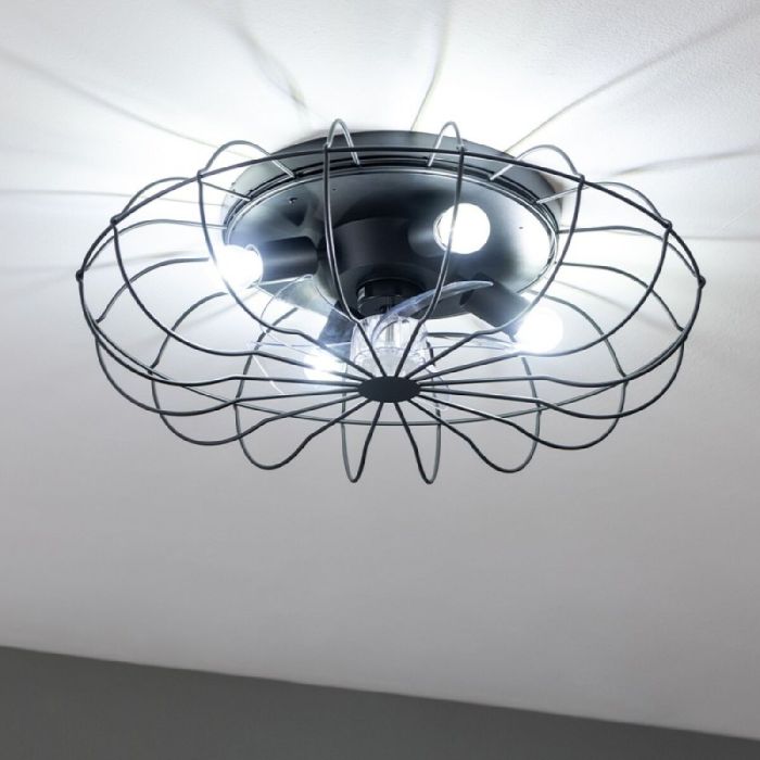 Ventilateur de Plafond avec Lumière Cecotec EnergySilence LampAero 650 Iron Design 20 W 70 W 2