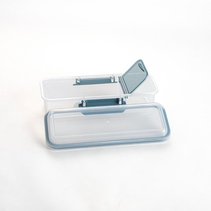 Recipiente Hermético Plástico Minimal Quid 19x8x6 cm (12 Unidades) 1 Recipiente Hermético Plástico Minimal Quid 19x8x6 cm (12 Unidades) 1