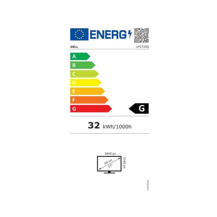 68.6cm/27'' (3810x2160) Dell UltraSharp UP2720Q IPS 16:9 8ms DisplayPort USB HDMI Pivot VESA 4K Ultra HD Black 16 68.6cm/27'' (3810x2160) Dell UltraSharp UP2720Q IPS 16:9 8ms DisplayPort USB HDMI Pivot VESA 4K Ultra HD Black 16