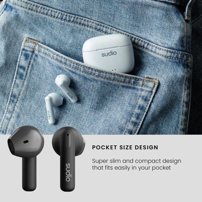 Écouteurs in Ear Bluetooth Sudio A1 True Wireless Noir 6