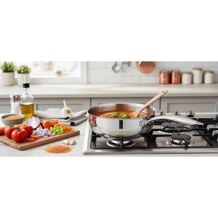 Arthur Martin Sauteuse Grand Chef AM4490 - Inox 18/10 - Diamètre 20 cm - Compatible Tous Feux dont Induction - Idéale pour Saisir et Mijoter Arthur Martin Sauteuse Grand Chef AM4490 - Inox 18/10 - Diamètre 20 cm - Compatible Tous Feux dont Induction - Idéale pour Saisir et Mijoter