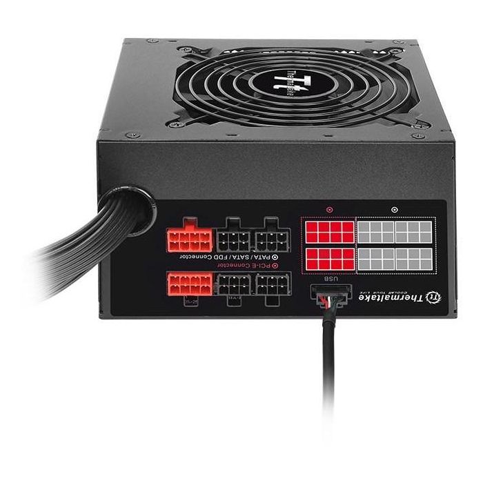 Thermaltake SPG-600DH2CCB - Alimentation PC ATX 600W 80 PLUS Bronze, 552W sur +12V, semi-modulaire, gestion numérique des câbles, ventilateur 120mm