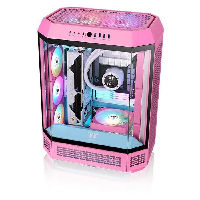 140mm Thermaltake CT140 EX ARGB Sync PC Cooling Fan Pink 3 Pack 5 140mm Thermaltake CT140 EX ARGB Sync PC Cooling Fan Pink 3 Pack 5