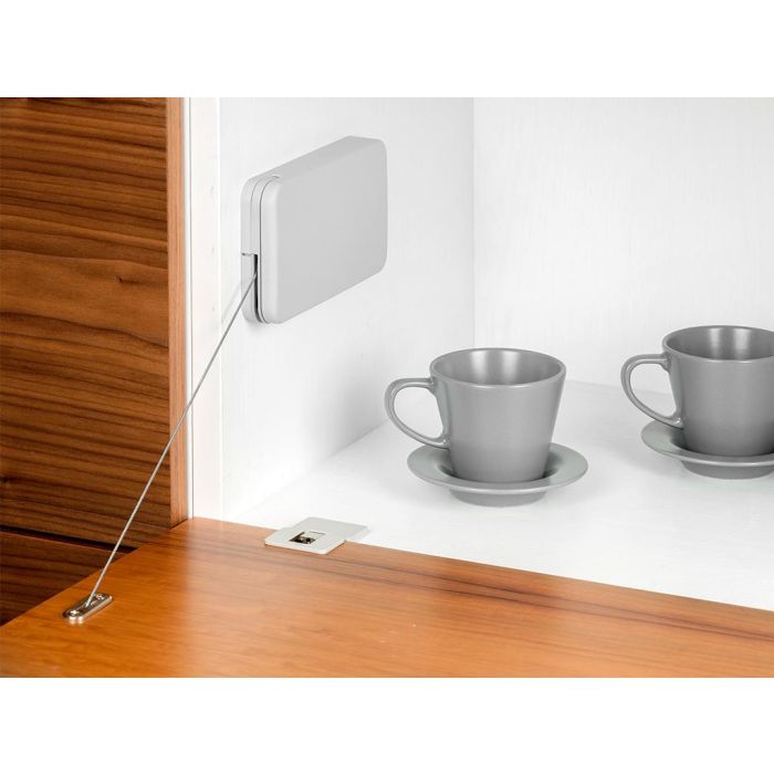 Emuca Mécanisme de porte relevable Miniwinch avec couvercle, 14kg, Acier et Plastique, Gris 1