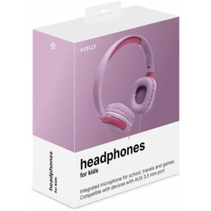 Casque Celly KIDSBEAT2PK Rose 4