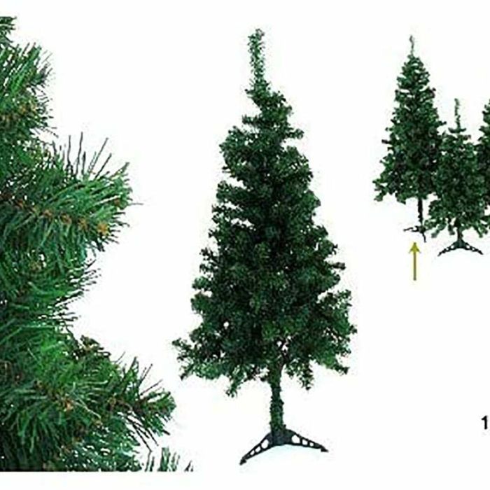 Sapin de Noël Vert PVC Polyéthylène 90 x 90 x 180 cm 1