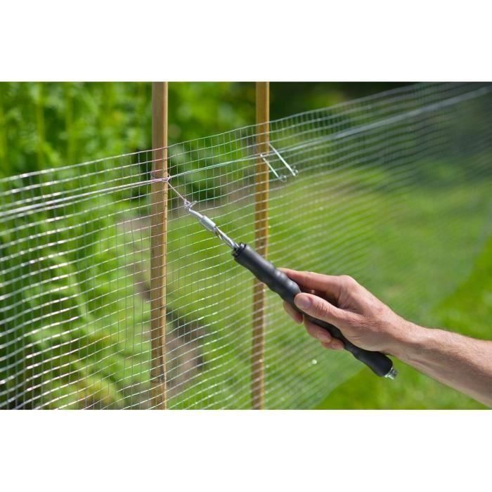 NATURE Lot de 200 Liens a boucle en acier galvanisé pour torsadeuse a fil - (L16 cm x Ø1 mm) 1