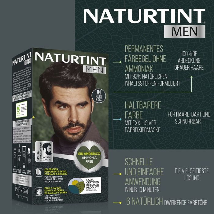 Teinture permanente Naturtint NATURTINT MEN 6-rubio oscuro 8 Teinture permanente Naturtint NATURTINT MEN 6-rubio oscuro 8