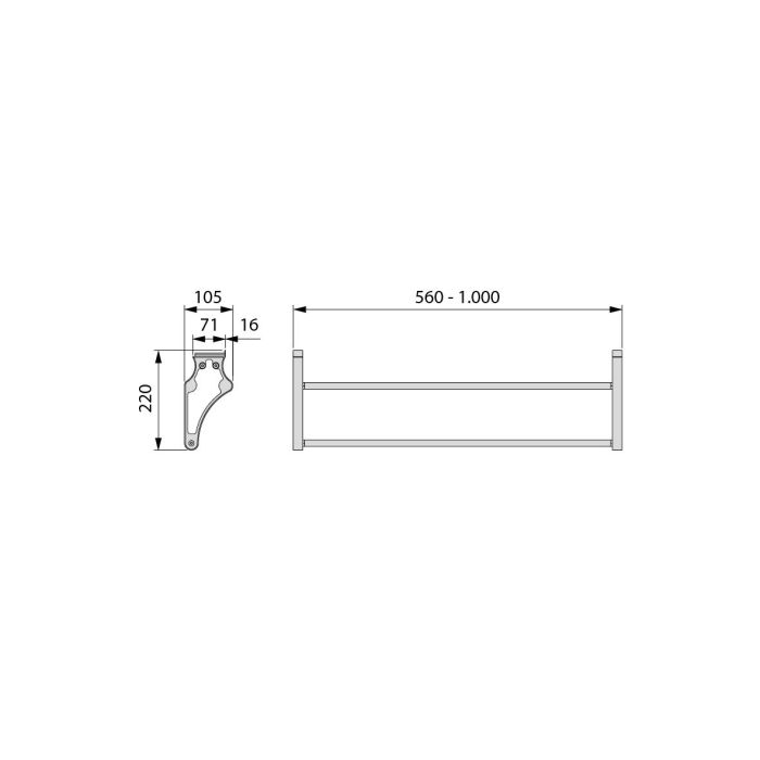 Emuca Range-chaussures Self pour intérieur d'armoire, Peint en aluminium, Acier et Plastique. 7