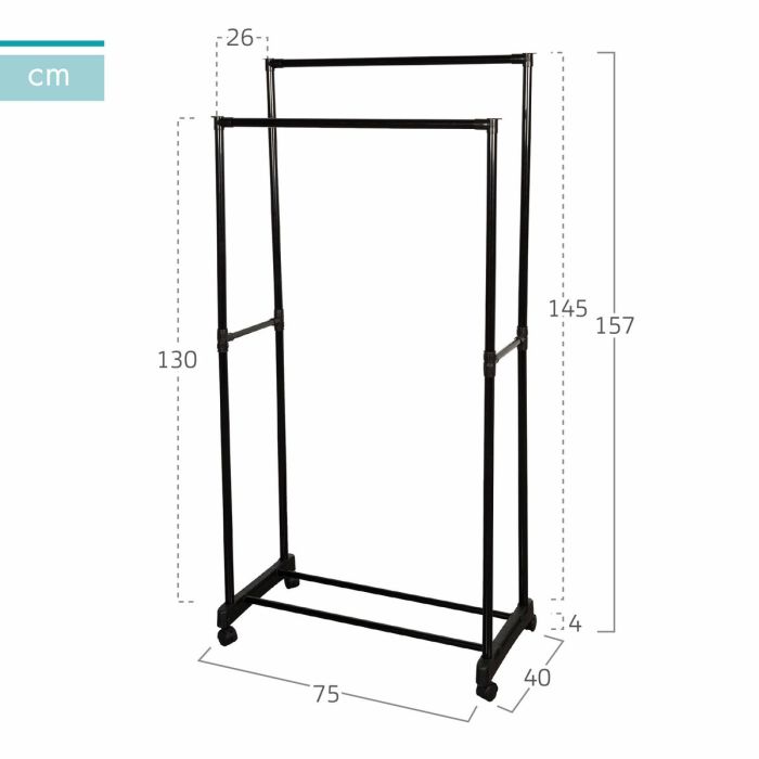Porte-manteau Max Home Acier Plastique 75 x 157 x 40 cm (4 Unités) 3 Porte-manteau Max Home Acier Plastique 75 x 157 x 40 cm (4 Unités) 3
