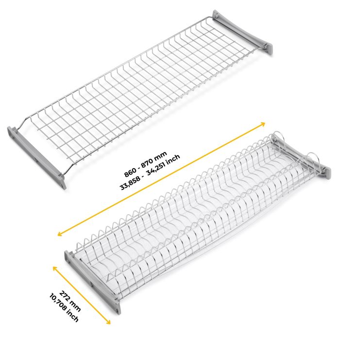 Emuca Égouttoir Suprastar pour module, 900, Acier, Chromé 8
