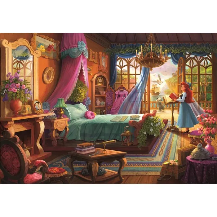 CLEMENTONI - Puzzle 500 Pièces Ever After Disney Princesses - Ariel - Collection Officielle Disney CLEMENTONI - Puzzle 500 Pièces Ever After Disney Princesses - Ariel - Collection Officielle Disney