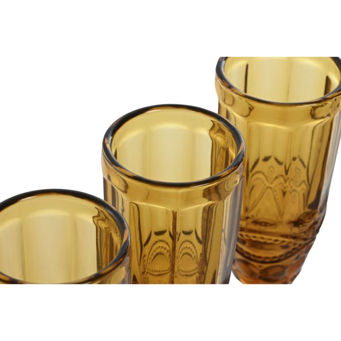 Set de Verres Home ESPRIT Ambre Verre 150 ml (6 Unités) 1