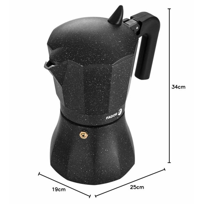 Cafetière Italienne Fagor TIRAMISU 9 Noir Aluminium 4